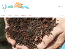 Tablet Screenshot of harmony-organics.com